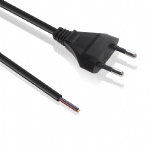 VDE 2-Pin 欧规插头 开线 电源线组 1.5米